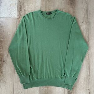 Loro Piana Green Cashmere Sweater. Size 52/Men's Large.